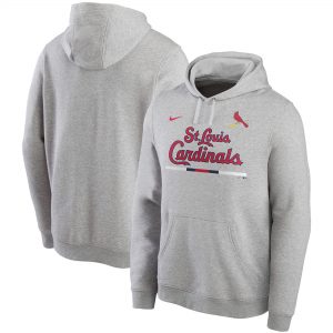 Nike St. Louis Cardinals Gray Color Bar Club Pullover Hoodie
